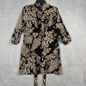 Twelfth Street by Cynthia Vincent Barneys Silk Ikat Print Tunic Dress Size P